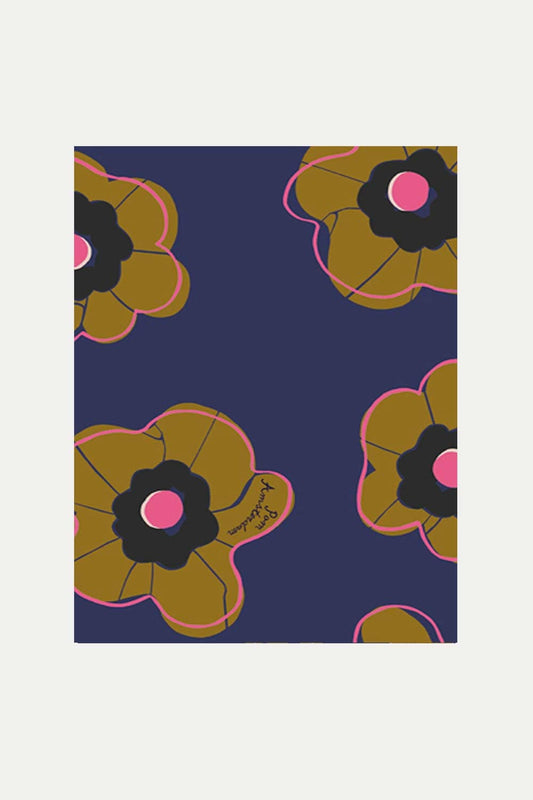 POM Amsterdam Shawls Blue / OS SHAWL - Fleurs Parfaites