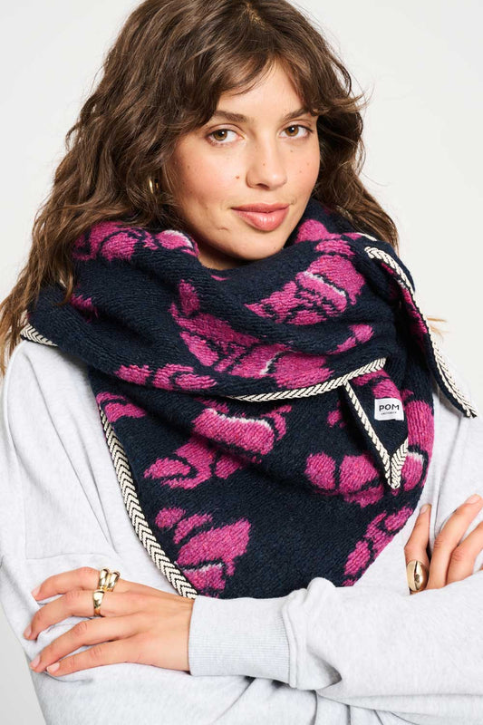 POM Amsterdam Shawls Blue / OS SHAWL - Les Croissaints