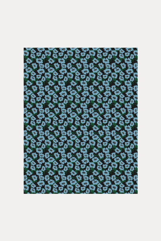 POM Amsterdam Shawls Blue / OS SHAWL - Wild Flowers Blue