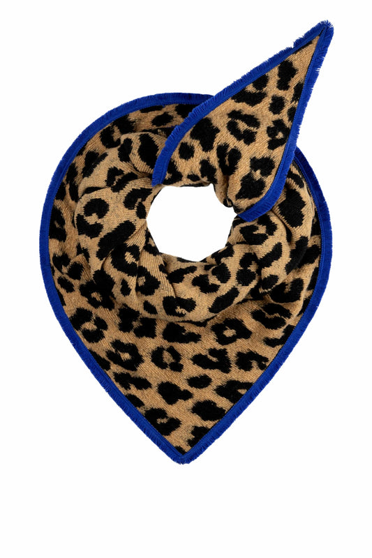 POM Amsterdam Shawls Brown / OS SHAWL - Animal Sand Black