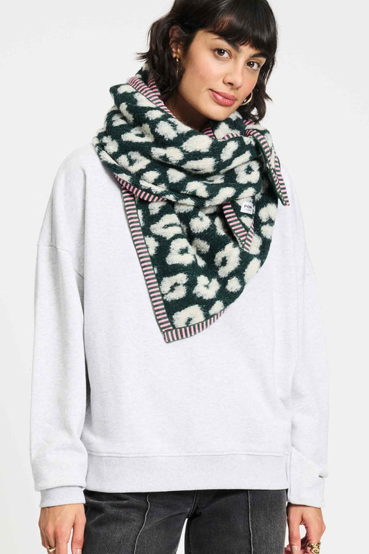 POM Amsterdam Shawls Green / OS SHAWL - Leopard Green