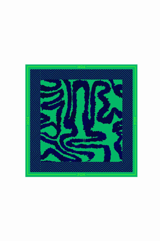 POM Amsterdam Shawls Green / OS SHAWL - Waves Green Petite