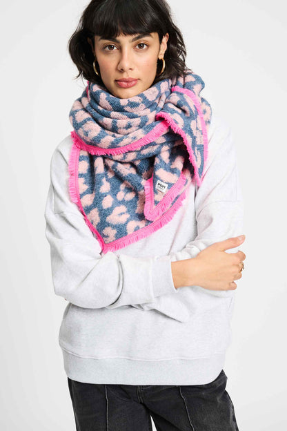 POM Amsterdam Shawls Grey / OS SHAWL - Leopard Grey