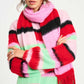 POM Amsterdam Shawls Multi colour / OS SHAWL - Brushed Stripes Green