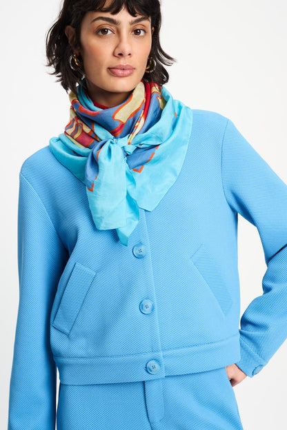 POM Amsterdam Shawls Multi colour / OS SHAWL - Urban Flora Blue