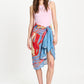POM Amsterdam Shawls Multi colour / OS SHAWL - Urban Flora Stripes Linen
