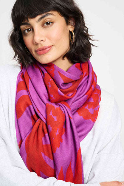 POM Amsterdam Shawls Pink / OS SHAWL - Splashing Fireworks
