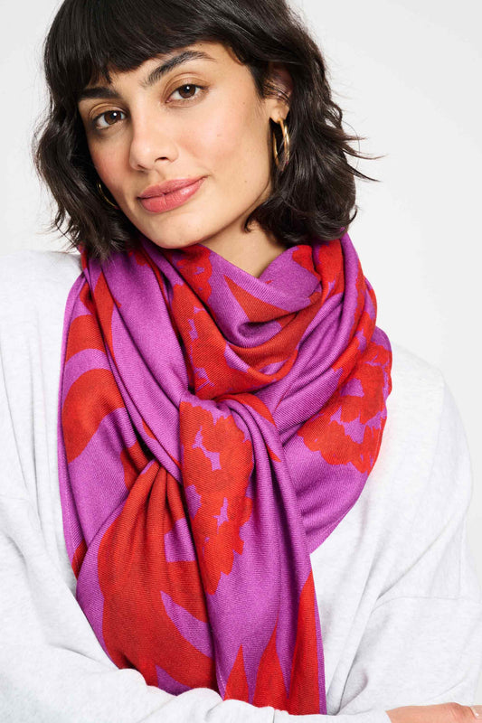 POM Amsterdam Shawls Pink / OS SHAWL - Splashing Fireworks