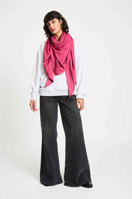 POM Amsterdam Shawls Pink / OS SHAWL - Un Croissant SVP