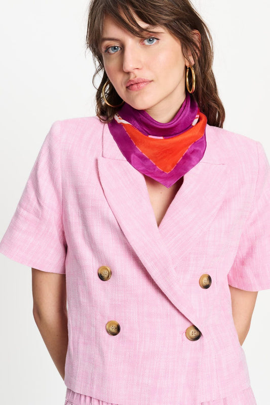 POM Amsterdam Shawls Purple / OS SHAWL - Urban Flora Purple Petite