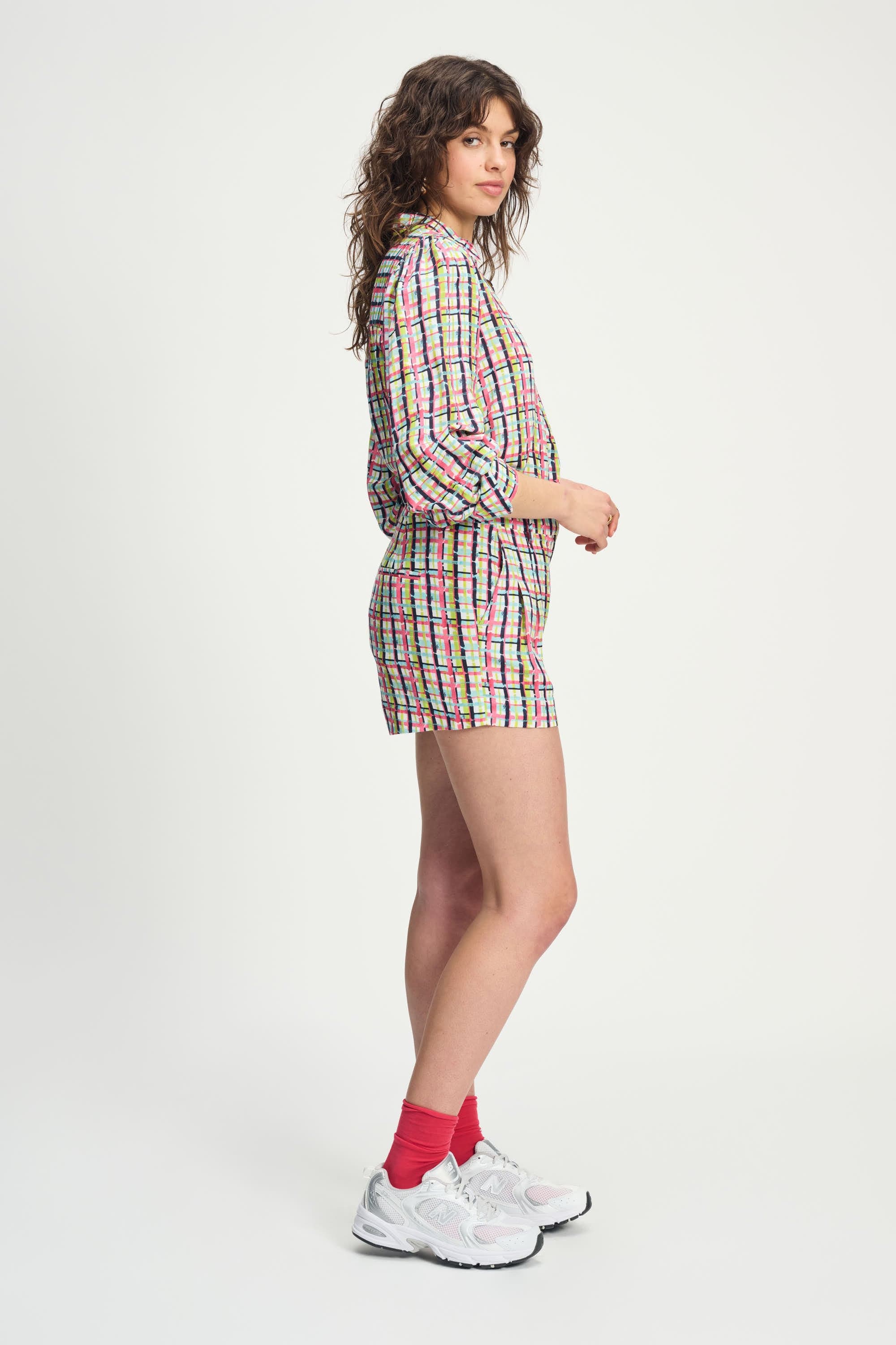 POM Amsterdam Shorts SHORTS - Brushwork Check Linen