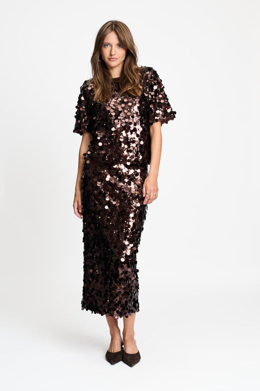 POM Amsterdam Skirts Brown / 34 SKIRT - Lina Chocolate Brown