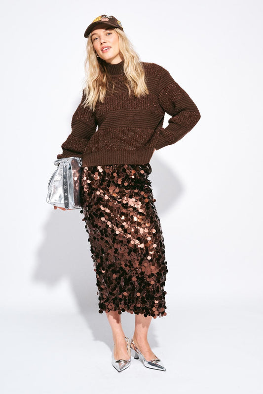 POM Amsterdam Skirts Brown / 34 SKIRT - Lina Chocolate Brown