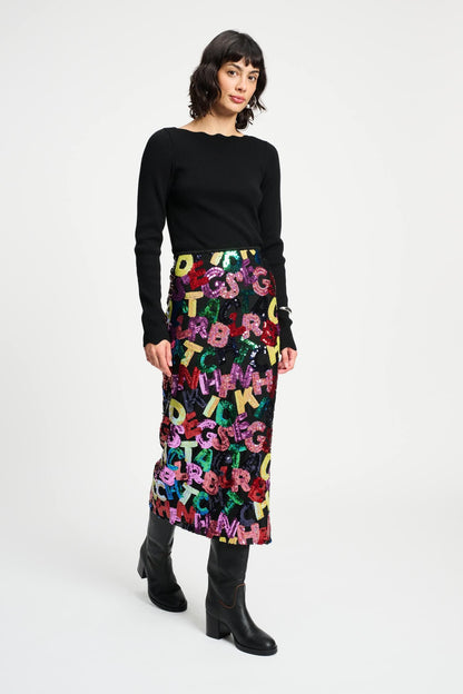 POM Amsterdam Skirts Multi colour / 34 SKIRT - Splashing Letters