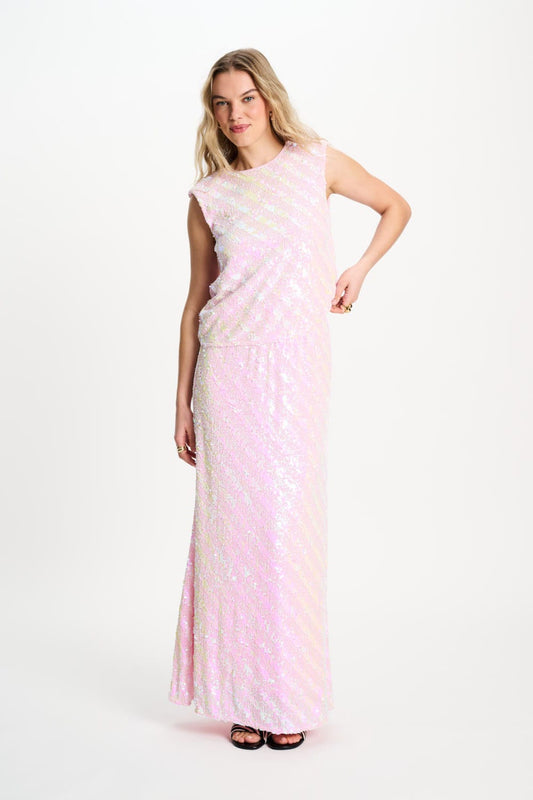 POM Amsterdam Skirts Pink / 34 SKIRT - Sequins Shell Pink