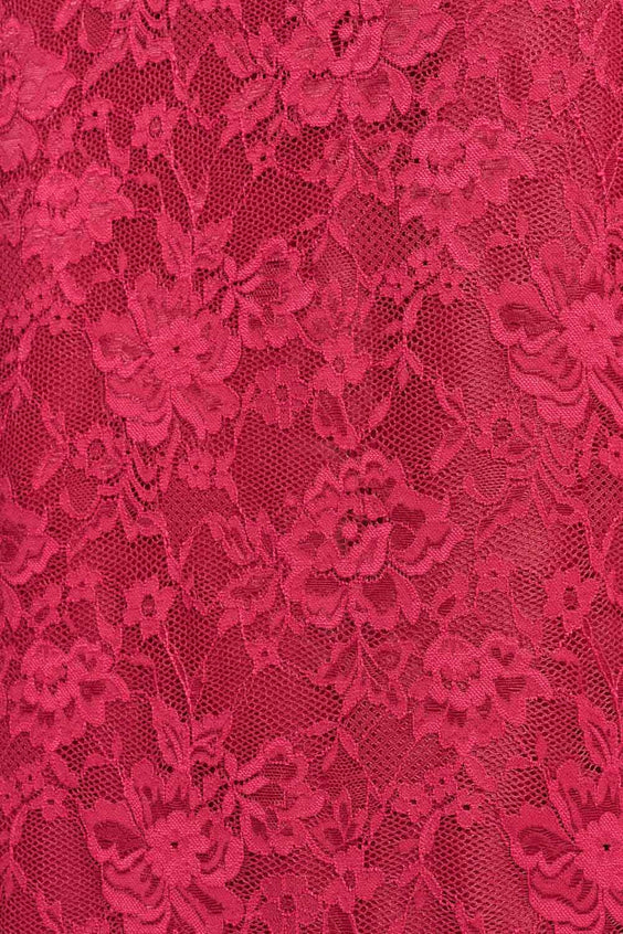 POM Amsterdam Skirts SKIRT - Holly Lace Burgundy Red