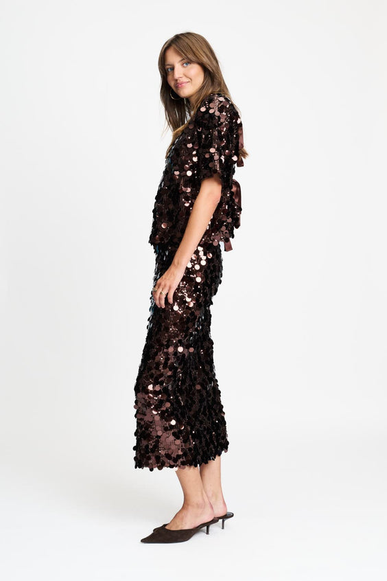 POM Amsterdam Skirts SKIRT - Lina Chocolate Brown