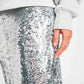 POM Amsterdam Skirts SKIRT - Sequins Silver