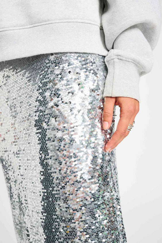 POM Amsterdam Skirts SKIRT - Sequins Silver