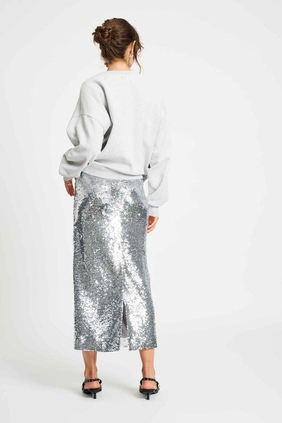 POM Amsterdam Skirts SKIRT - Sequins Silver
