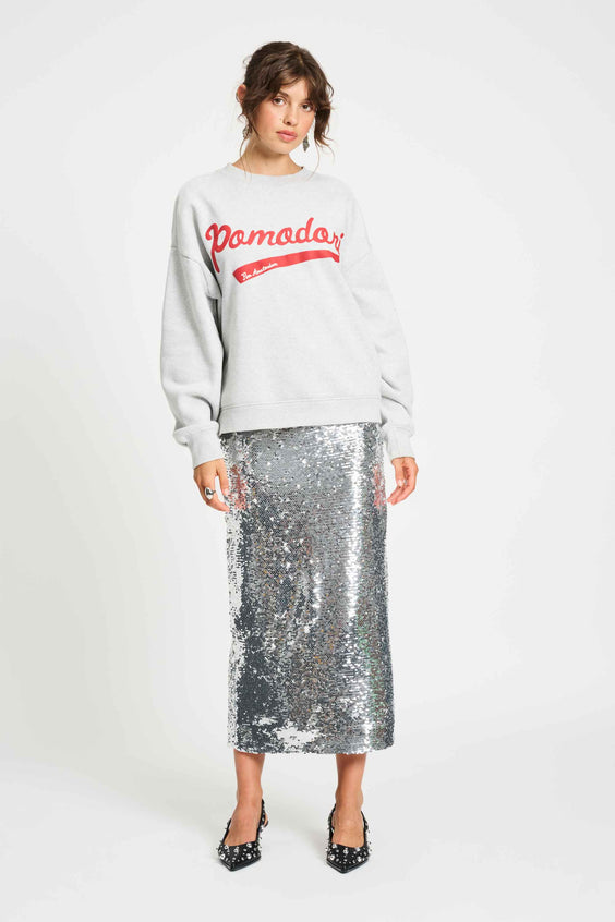 POM Amsterdam Skirts SKIRT - Sequins Silver