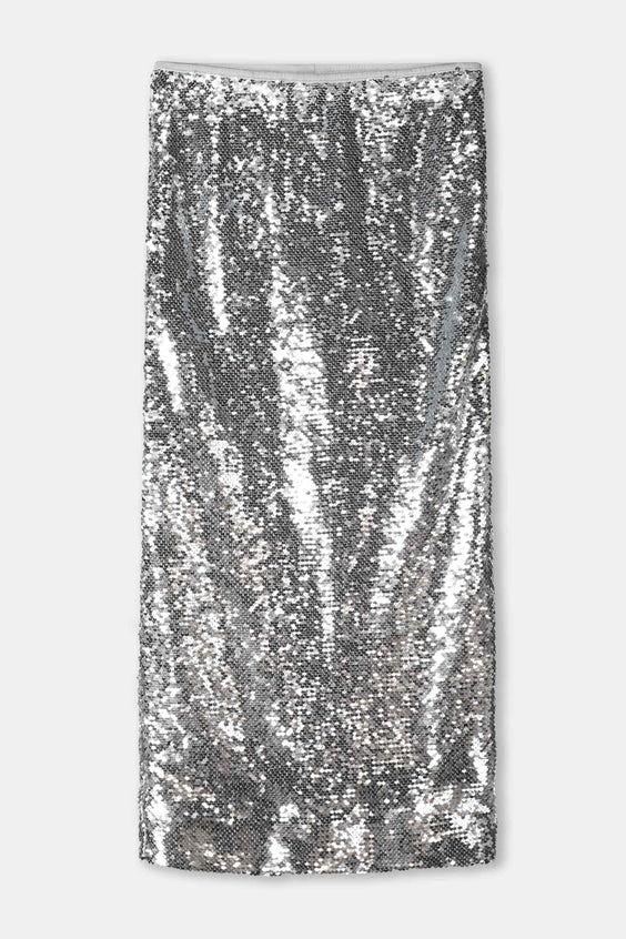 POM Amsterdam Skirts SKIRT - Sequins Silver