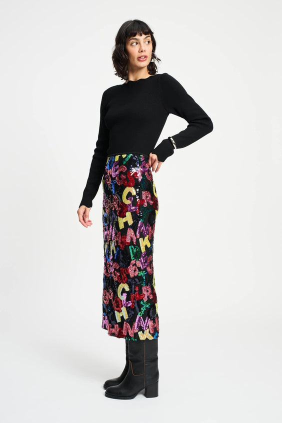 POM Amsterdam Skirts SKIRT - Splashing Letters