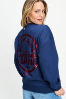 POM Amsterdam Sweaters Blue / 34 SWEATER - Sophie Big Applause