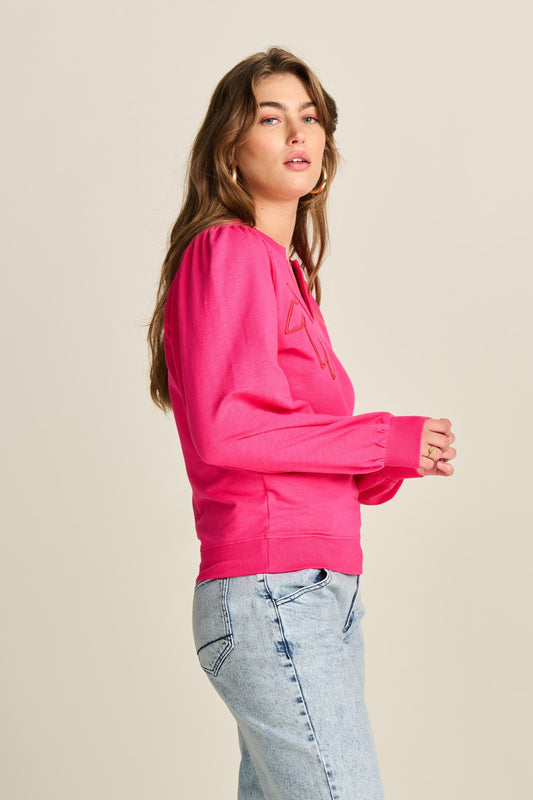 POM Amsterdam Sweaters Pink / 34 PULLOVER - Pink Glow