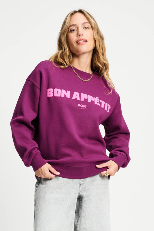 POM Amsterdam Sweaters Purple / 34 SWEATER - Plum