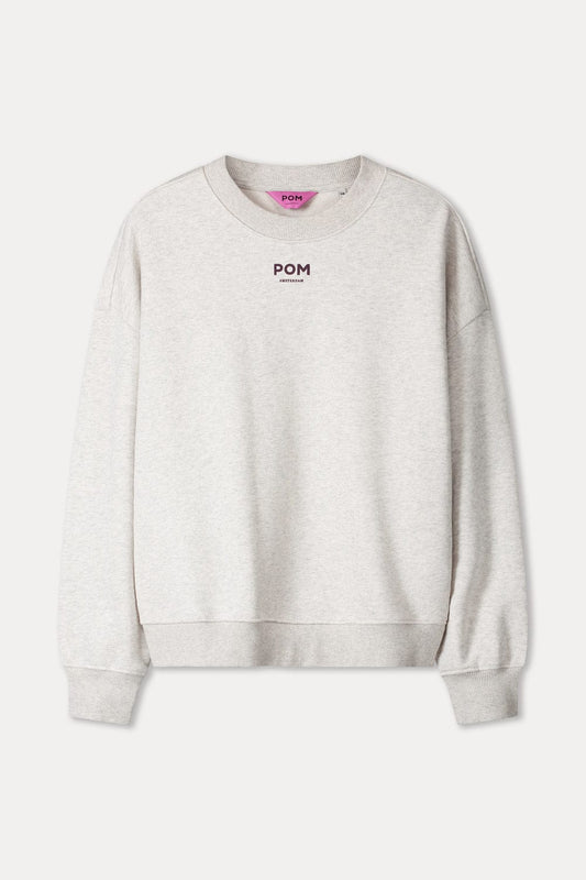 POM Amsterdam Sweaters SWEATER - POM Grey Melange