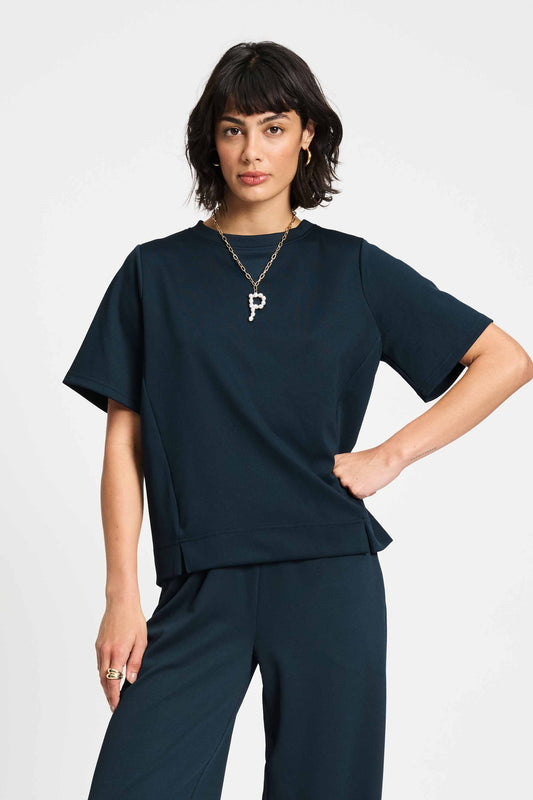 POM Amsterdam Tops Blue / 34 TOP - Nina Dark Navy