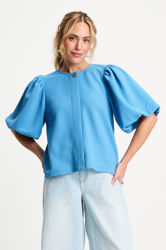 POM Amsterdam Tops Blue / 34 TOP - Smashing Blue