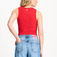 POM Amsterdam Tops TANKTOP - Rib Bloom Red