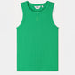 POM Amsterdam Tops TANKTOP - Rib Palm Green