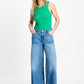 POM Amsterdam Tops TANKTOP - Rib Palm Green