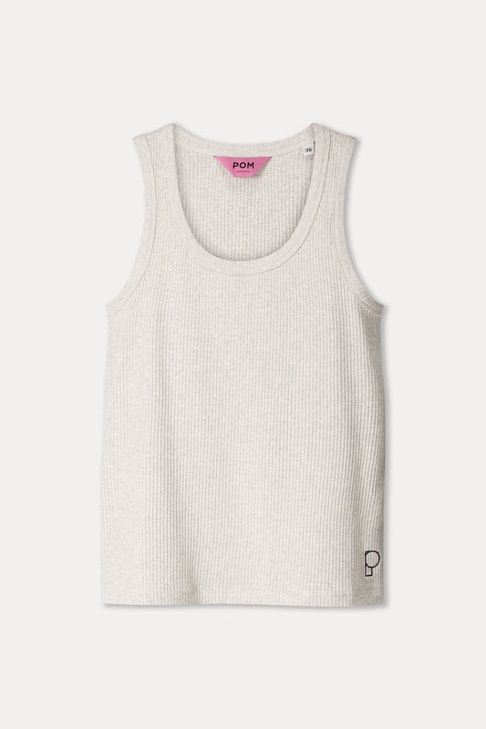 POM Amsterdam Tops TANKTOP - Rue Grey Melange