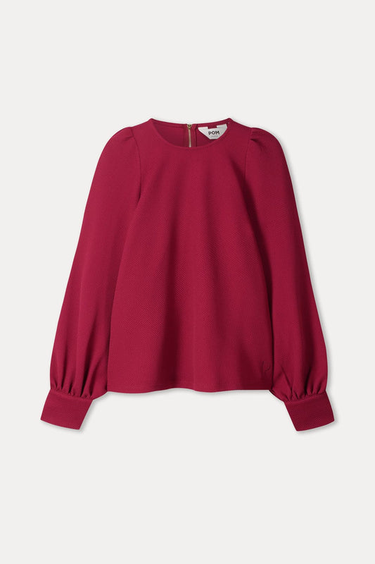 POM Amsterdam Tops TOP - Kae Burgundy Red