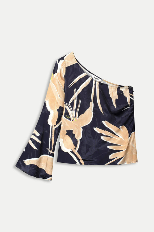 POM Amsterdam Tops TOP - One Shoulder Artisan Sand