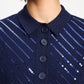 POM Amsterdam Tops TOP - Polo Sequins Night Blue