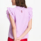 POM Amsterdam Tops TOP - Ruffles Lavender