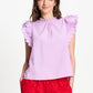 POM Amsterdam Tops TOP - Ruffles Lavender