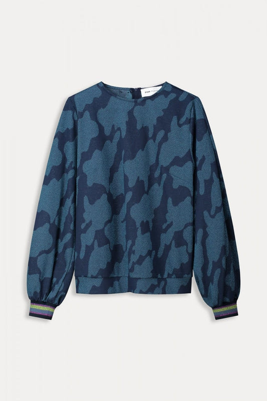 POM Amsterdam Tops TOP - Swirl Horizon Blue