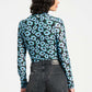 POM Amsterdam Tops TURTLENECK - Wild Flowers Blue