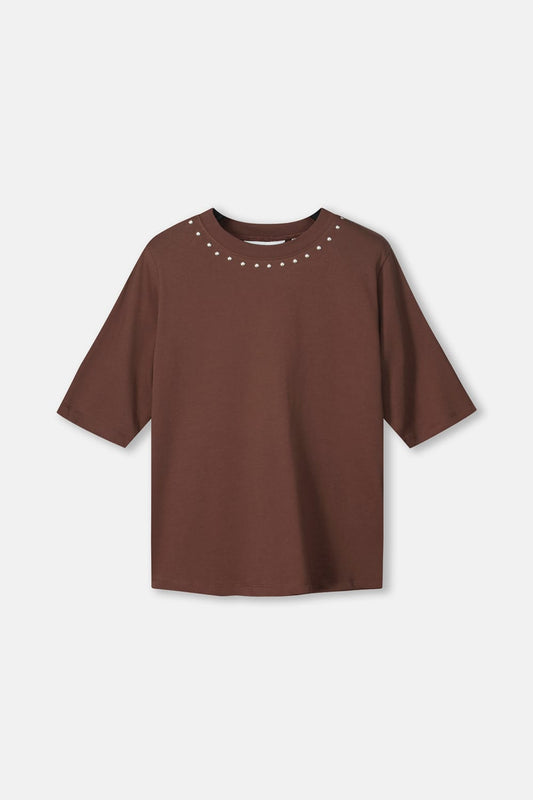 POM Amsterdam Tshirts T-SHIRT - Taylor Chocolate Brown