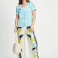 POM Amsterdam Tshirts TSHIRT - Ellen Sky Blue