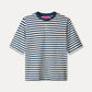 POM Amsterdam Tshirts TSHIRT - Striped Blue White