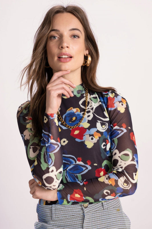 POM Amsterdam Turtlenecks Multi colour / 34 TURTLENECK - Flower Glory Multi
