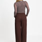 POM Amsterdam Turtlenecks TURTLENECK - Romi Mesh Check Brown