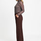 POM Amsterdam Turtlenecks TURTLENECK - Romi Mesh Check Brown
